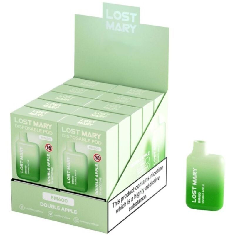 LOST MARY - BM600 NICOTINA VAPER 2% MONOUSO DOPPIA MELA – Svapatori – foto 2