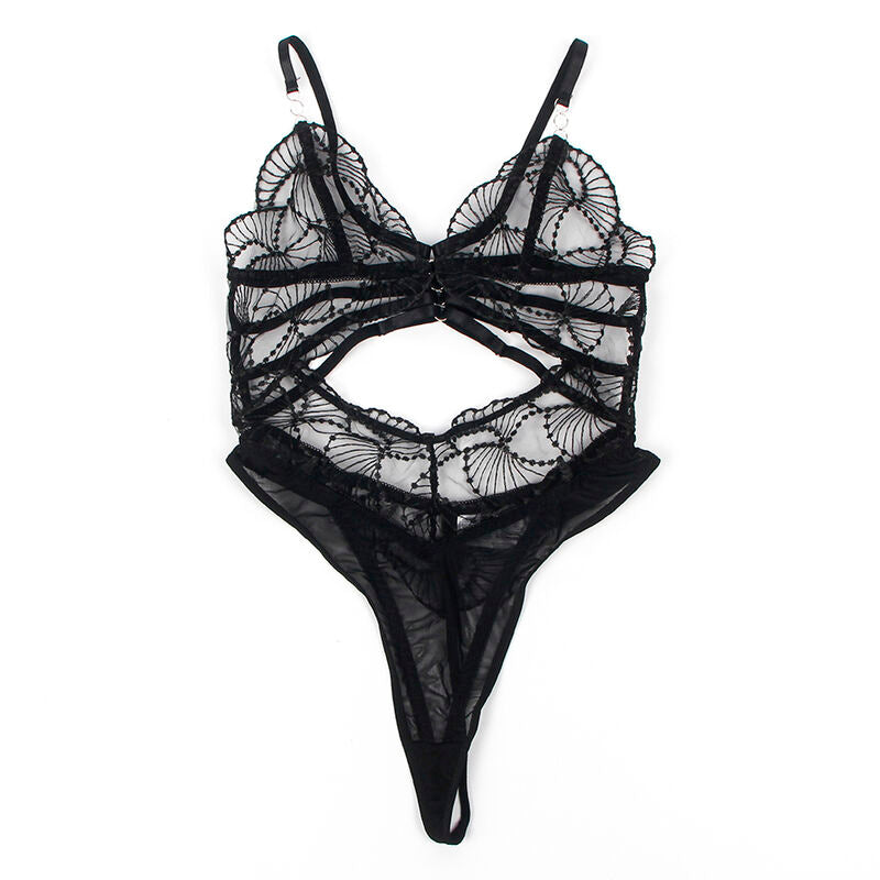 SUBBLIME - 955212 BODY TRASPARENTE CON PIZZO NERO CAVATO S/M – Body – foto 6