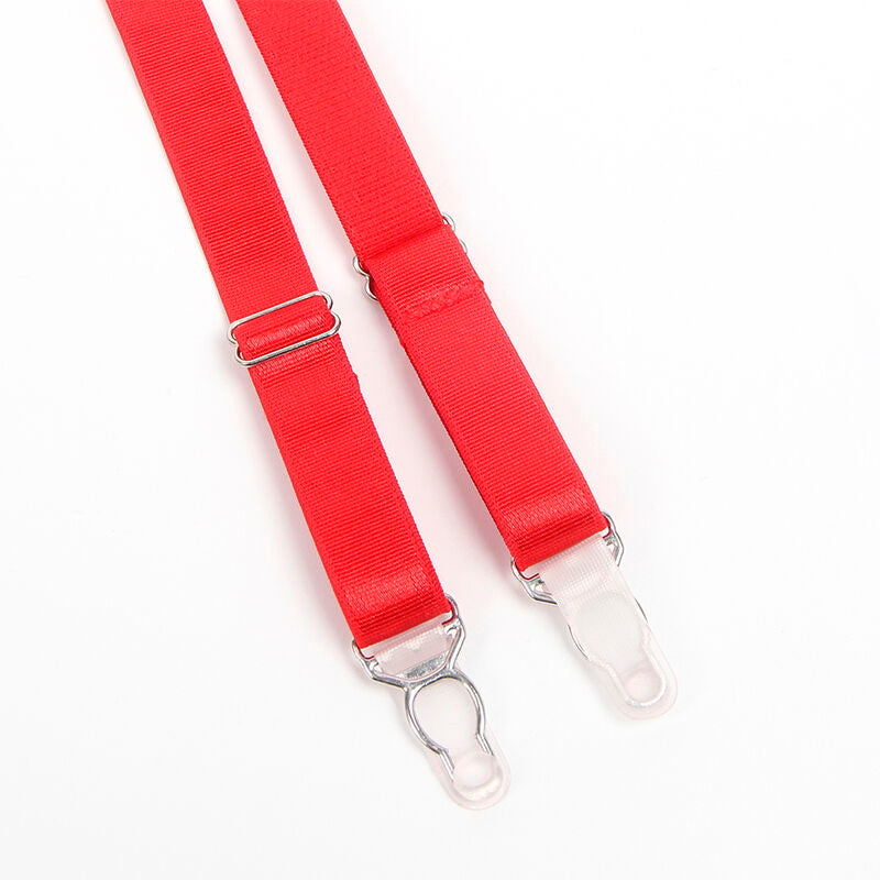 SUBBLIME - 955267 REGGISENO BONDAGE ROSSO CON GIARRETTIERA L/XL – Insieme sexy della biancheria – foto 8