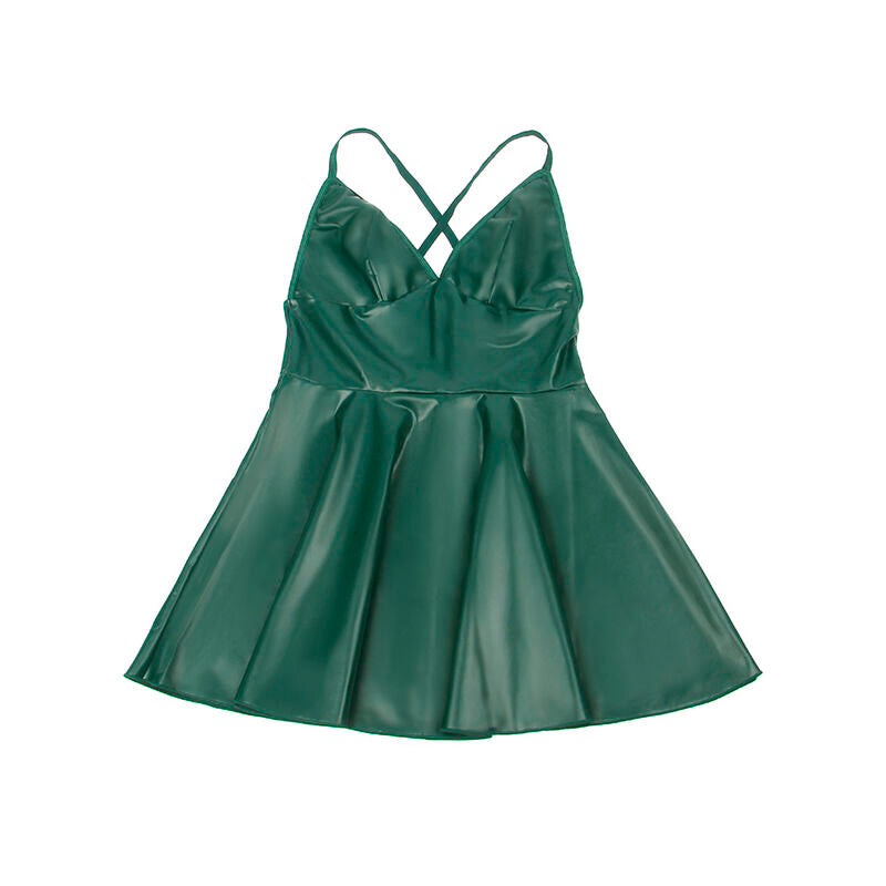 SUBBLIME - 955441 ABITO CON SPALLINE IN PELLE VERDE L/XL – Abiti sexy – foto 7