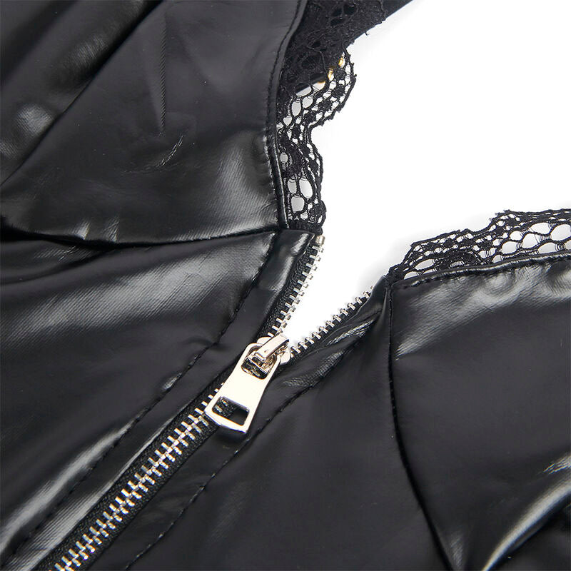 SUBBLIME - 955458 BODY IN PELLE NERA CON ZIP S/M – Body – foto 7