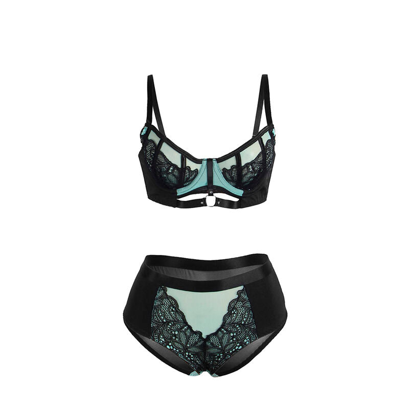 SUBBLIME - 955557 SET REGGISENO IN VERNICE VERDE CON CERNIERA S/M – Insieme sexy della biancheria – foto 5