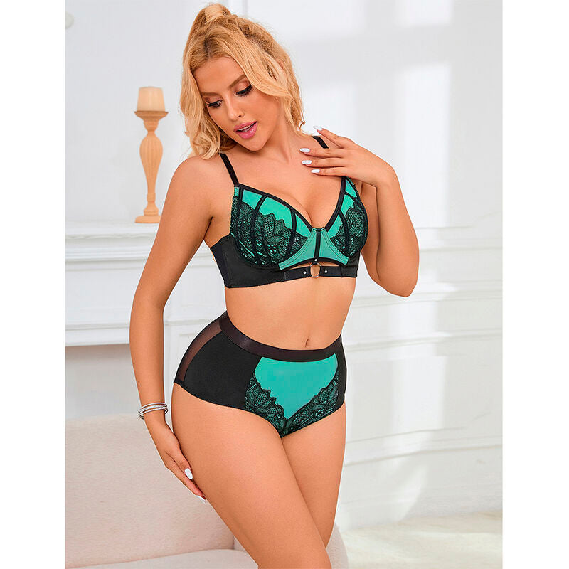 SUBBLIME - 955557 SET REGGISENO IN VERNICE VERDE CON CERNIERA S/M – Insieme sexy della biancheria – foto 11