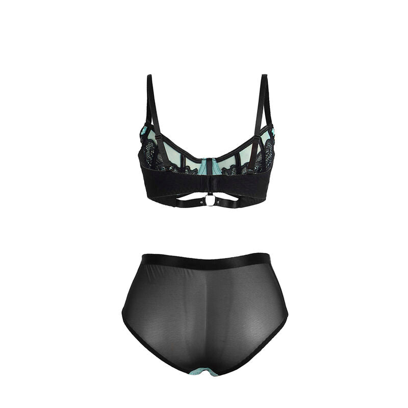 SUBBLIME - 955564 REGGISENO IN VERNICE VERDE CON CERNIERA IN RETE L/XL – Insieme sexy della biancheria – foto 6