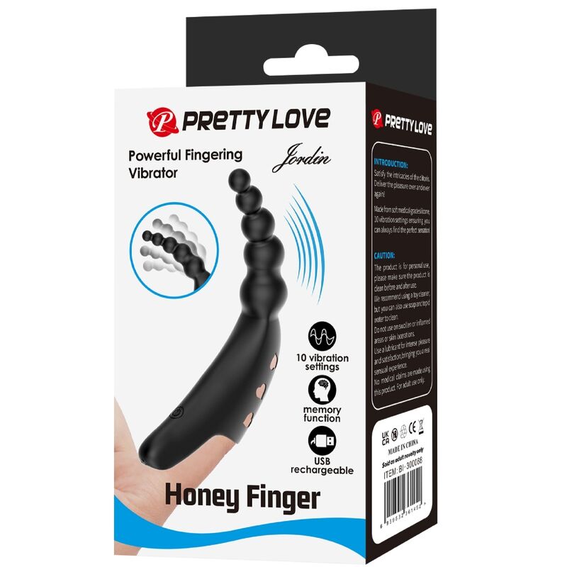 PRETTY LOVE - VIBRATORE DA DITA JORDIN 10 VIBRAZIONI NERO – Vibratori da dito – foto 10