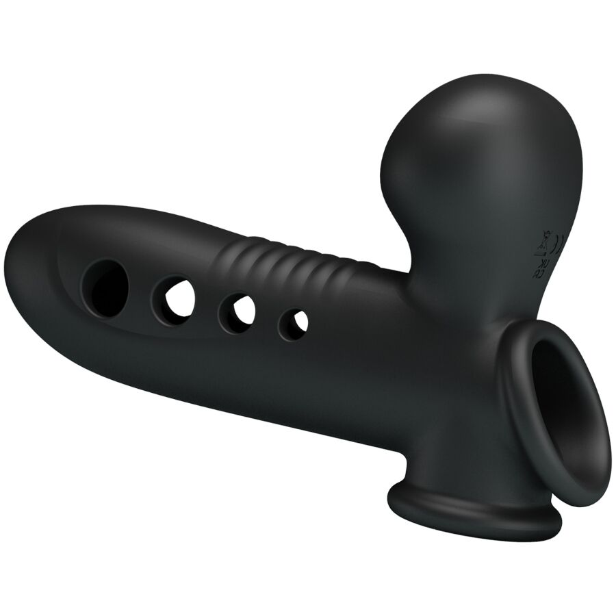 PRETTY LOVE - MANICOTTO PER PENE CRANE CON AIRBAG NERO – Copri pene con estensione – foto 3