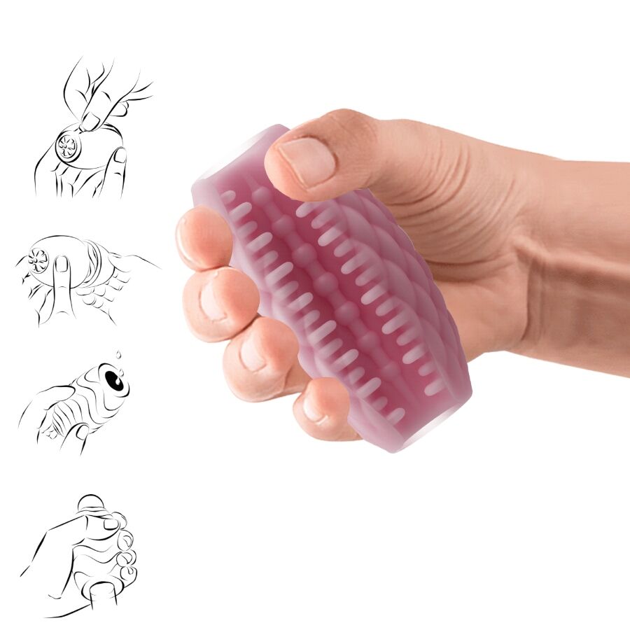 PRETTY LOVE - ATHENA EROS SILICONE MASTURBATORE MASCHILE ROSA – Vari masturbatori – foto 5