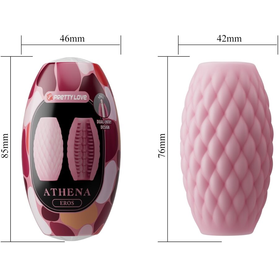 PRETTY LOVE - ATHENA EROS SILICONE MASTURBATORE MASCHILE ROSA – Vari masturbatori – foto 6