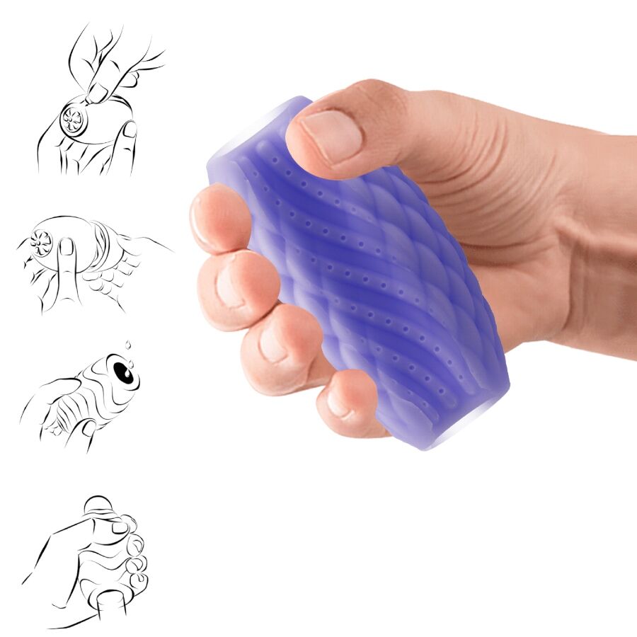 PRETTY LOVE - ATHENA EROS SILICONE MASTURBATORE MASCHILE VIOLA – Vari masturbatori – foto 4
