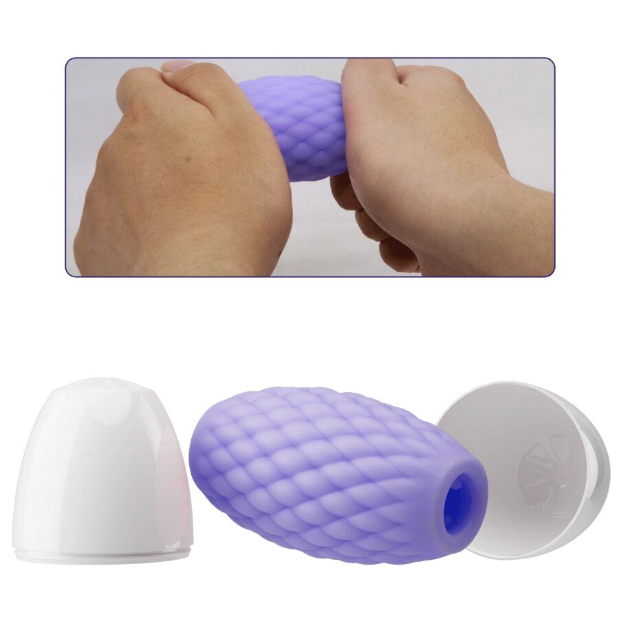 PRETTY LOVE - ATHENA EROS SILICONE MASTURBATORE MASCHILE VIOLA – Vari masturbatori – foto 5