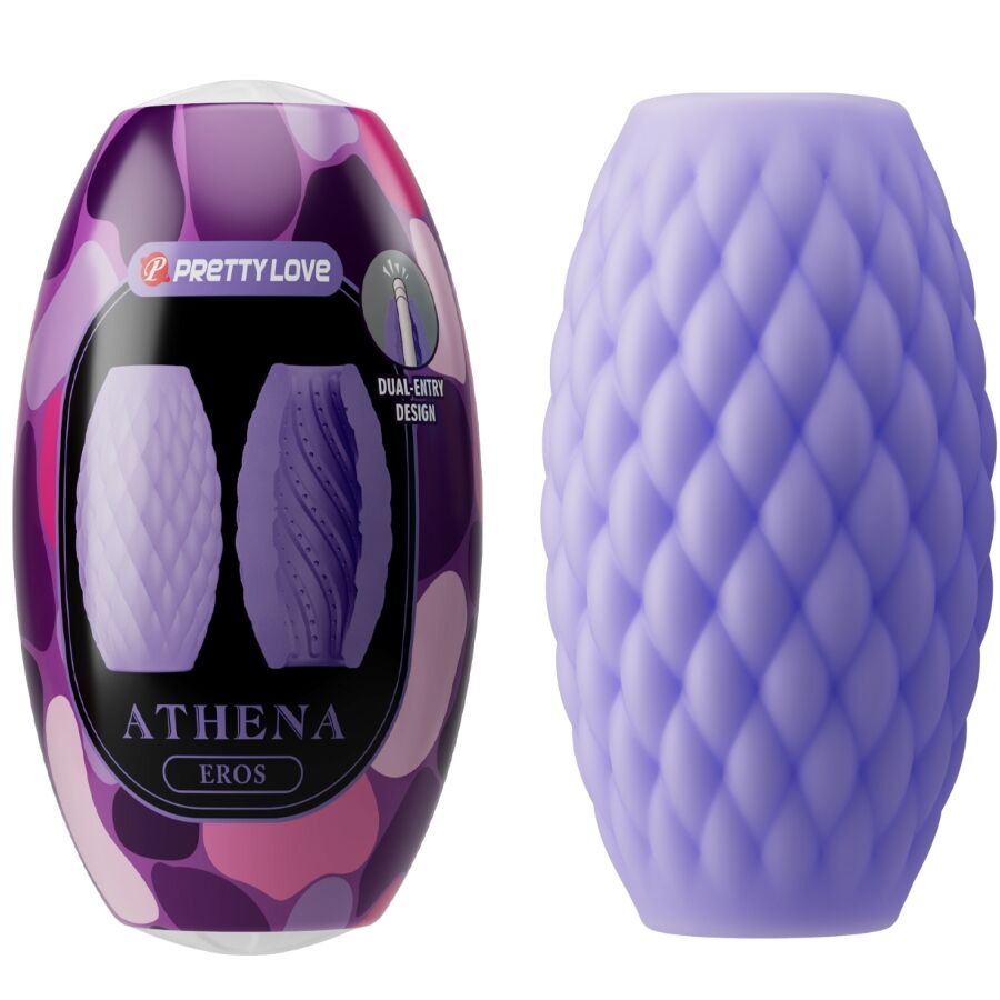 PRETTY LOVE - ATHENA EROS SILICONE MASTURBATORE MASCHILE VIOLA – Vari masturbatori