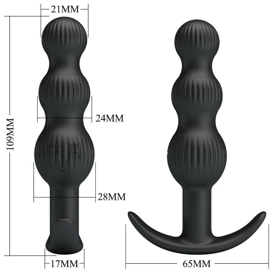 PRETTY LOVE - SIDNEY VIBRATORE ANALE 10 VIBRAZIONI NERO – Classici vibratori anali o vaginali – foto 7