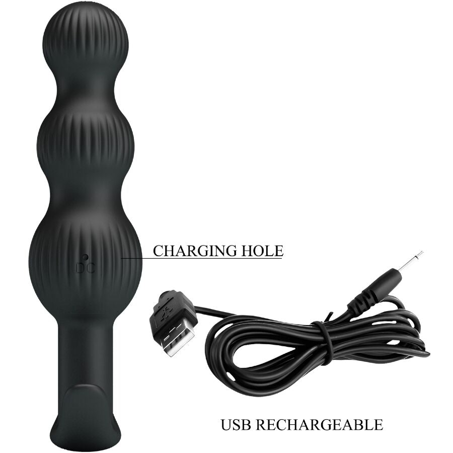 PRETTY LOVE - SIDNEY VIBRATORE ANALE 10 VIBRAZIONI NERO – Classici vibratori anali o vaginali – foto 8