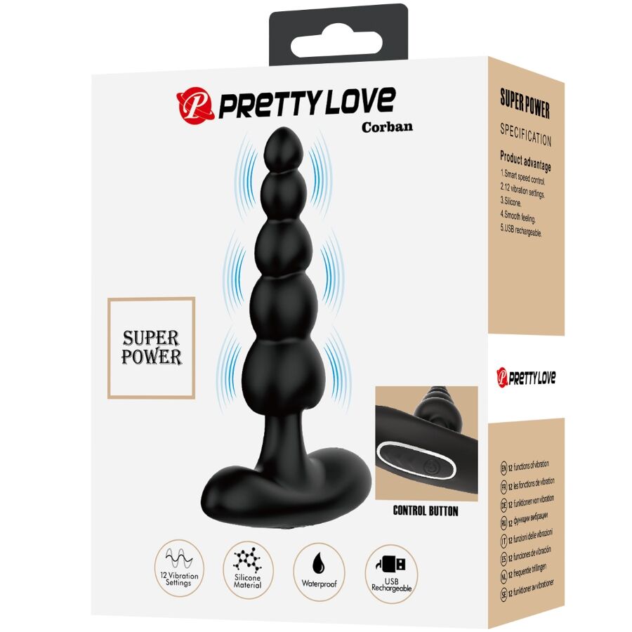 PRETTY LOVE - CORBAN VIBRATORE ANALE 10 VIBRAZIONI NERO – Classici vibratori anali o vaginali – foto 10