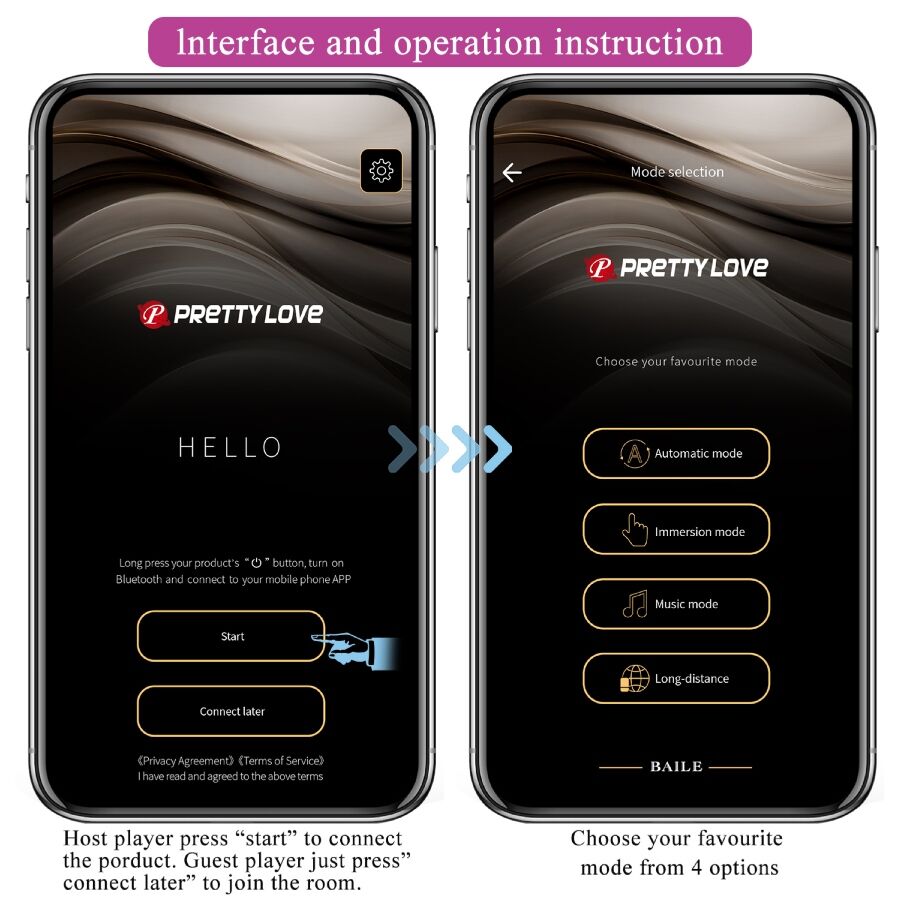 PRETTY LOVE - VIBRATORE CONTROLLATO DA APP LEVIATHAN VIOLA – Vibratori con APP – foto 13