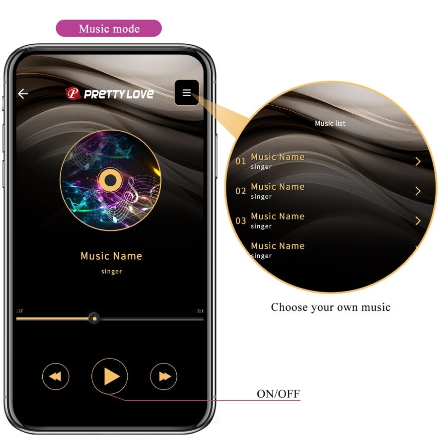 PRETTY LOVE - VIBRATORE CONTROLLATO DA APP LEVIATHAN VIOLA – Vibratori con APP – foto 16