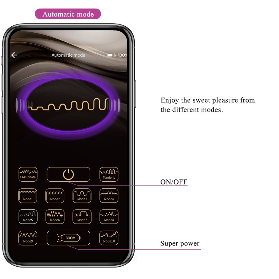 PRETTY LOVE - VIBRATORE CONTROLLATO DA APP LEVIATHAN VIOLA – Vibratori con APP – foto 14