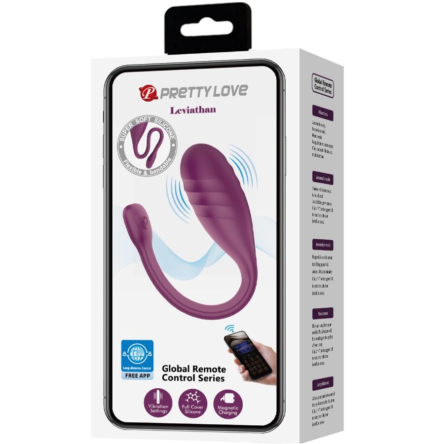 PRETTY LOVE - VIBRATORE CONTROLLATO DA APP LEVIATHAN VIOLA – Vibratori con APP – foto 8