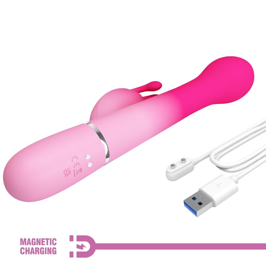 PRETTY LOVE - DEJON 3 IN 1 MULTIFUNZIONE VIBRATORE CONIGLIO ROSA – Vibratori HI-TECH – foto 10