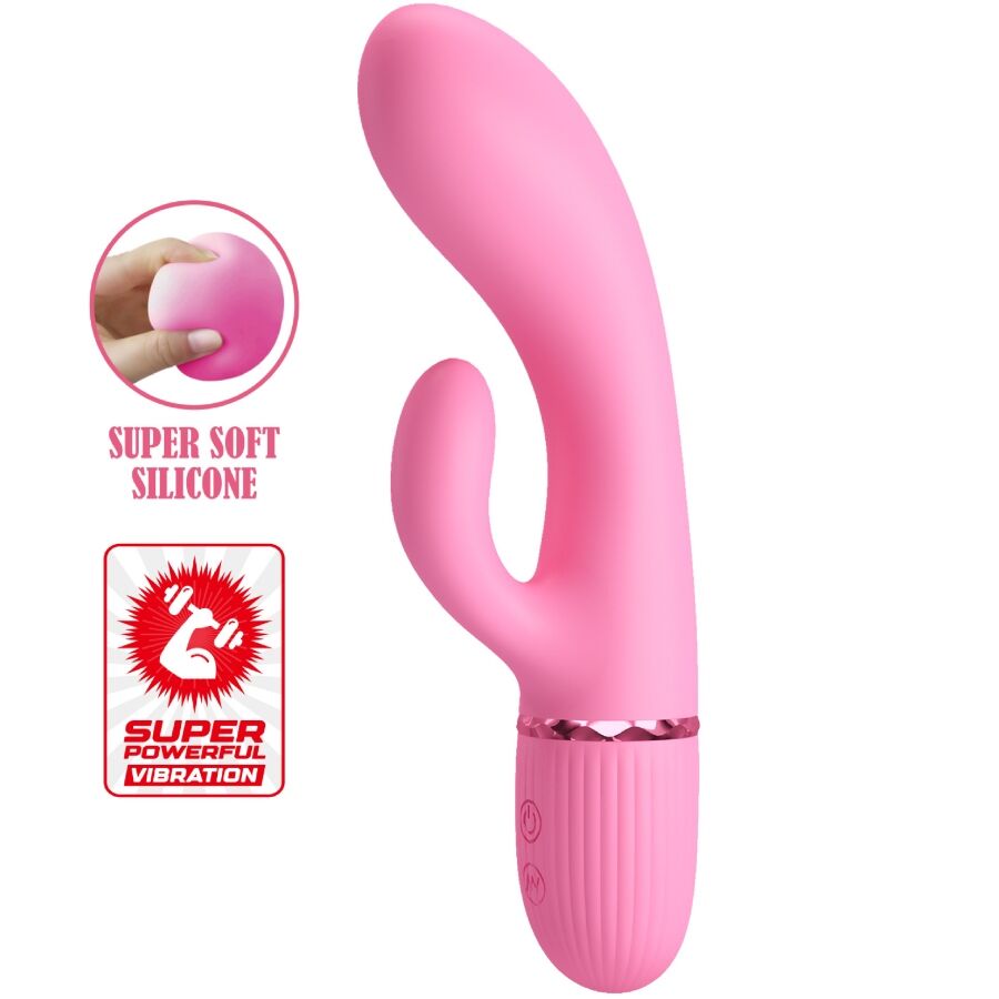 PRETTY LOVE - VIBRATORE CONIGLIO MARSKI E PUNTO G ROSA – Vibratori di coniglio