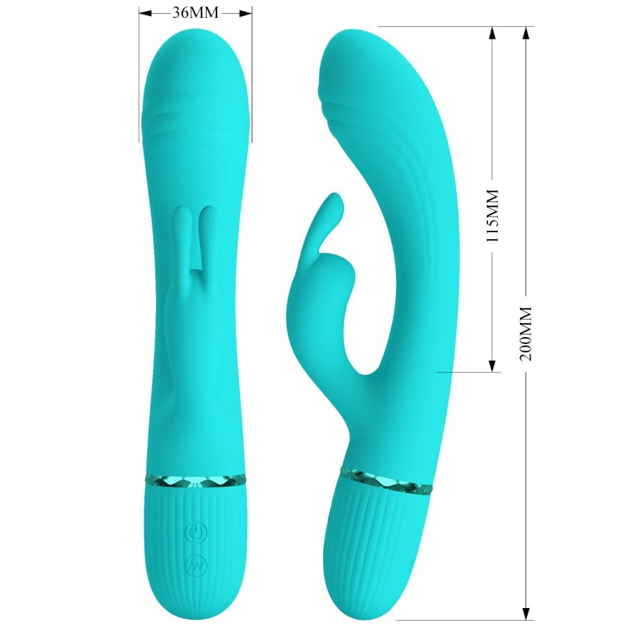 PRETTY LOVE - SCOCCO VIBRATORE CONIGLIO TURCHESE – Vibratori di coniglio – foto 7
