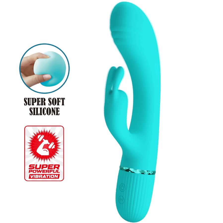 PRETTY LOVE - SCOCCO VIBRATORE CONIGLIO TURCHESE – Vibratori di coniglio
