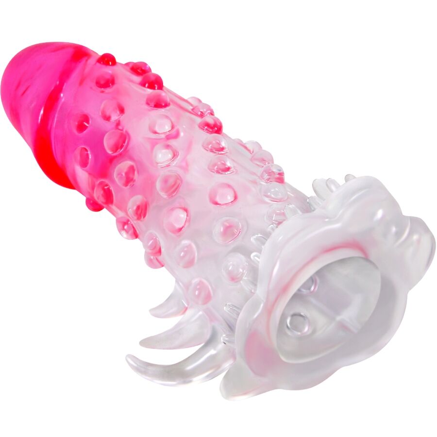 PRETTY LOVE - GUAINA DI ALLARGAMENTO REALISTICA WILFORD CON PENE RILIEVO ROSA – Copri pene con estensione – foto 2