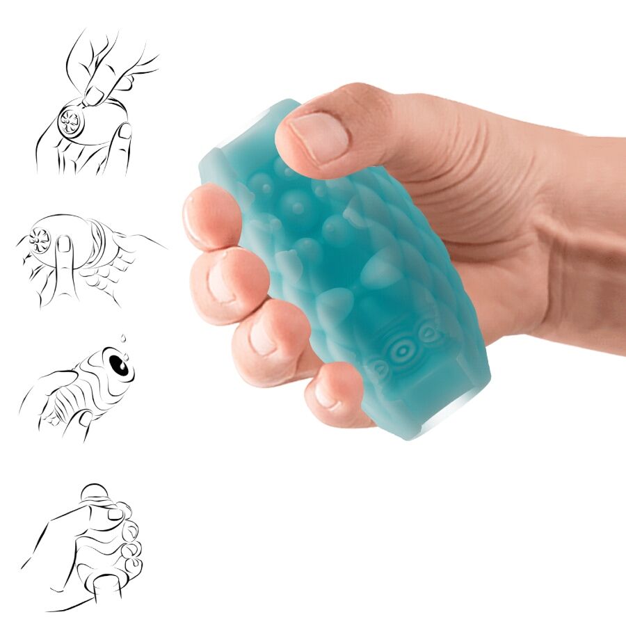 PRETTY LOVE - ATHENA EROS SILICONE MASTURBATORE MASCHILE AZZURRO CIELO – Vari masturbatori – foto 6