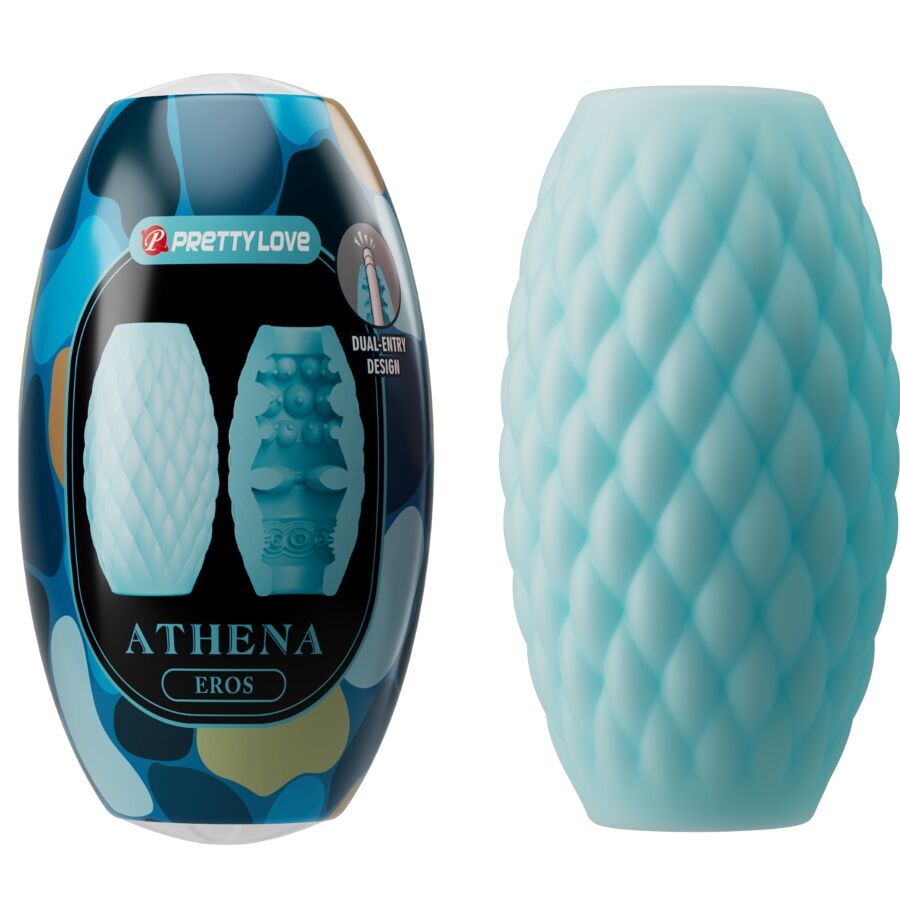 PRETTY LOVE - ATHENA EROS SILICONE MASTURBATORE MASCHILE AZZURRO CIELO – Vari masturbatori