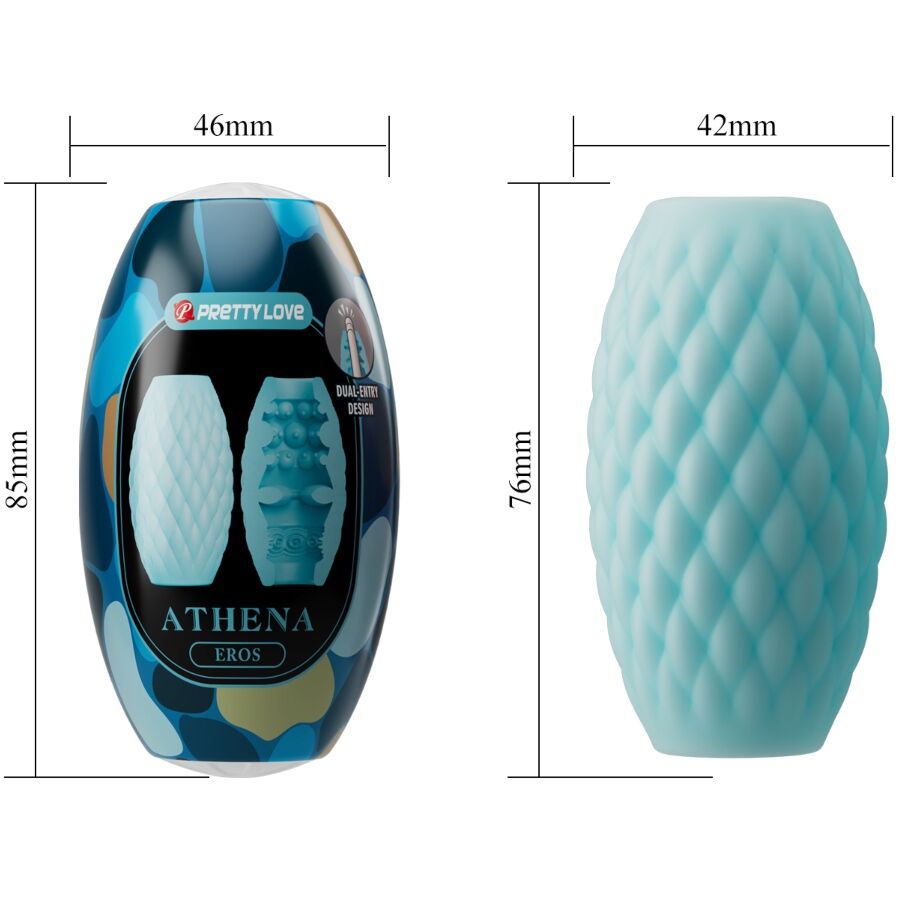 PRETTY LOVE - ATHENA EROS SILICONE MASTURBATORE MASCHILE AZZURRO CIELO – Vari masturbatori – foto 7