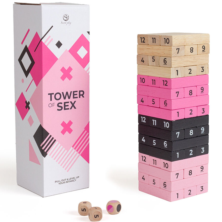 SECRETPLAY - GIOCO IN LEGNO TORRE DEL SESSO – Giochi da tavolo