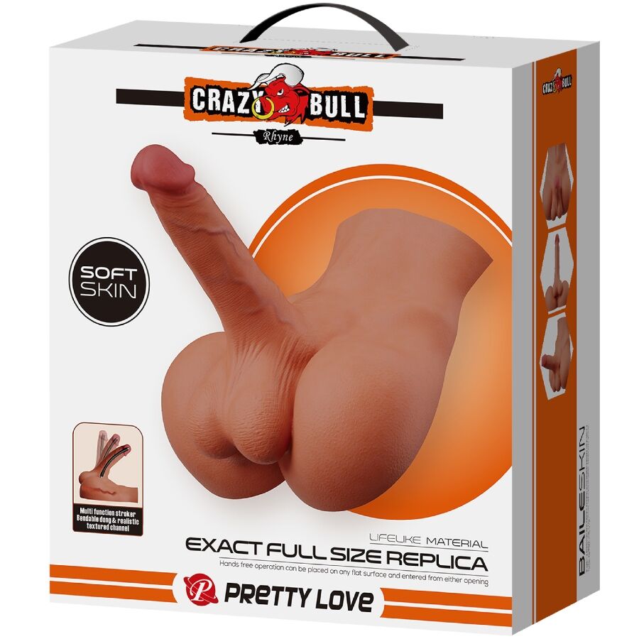 CRAZY BULL - RHYNE BACK MASTURBATORE NATURALE REALISTICO – Masturbatore per l'ano senza vibrazioni – foto 10