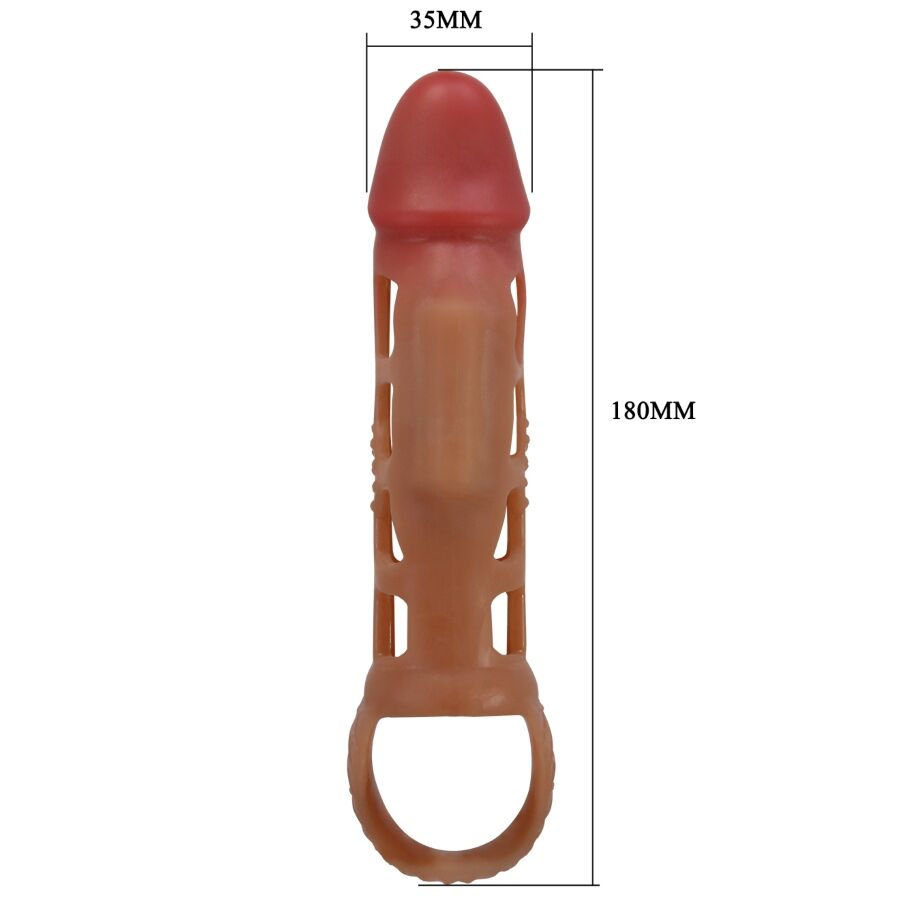 PRETTY LOVE - PRESTON VIBRANTE GUAINA PER PENE 18 CM – Copri pene con estensione – foto 6