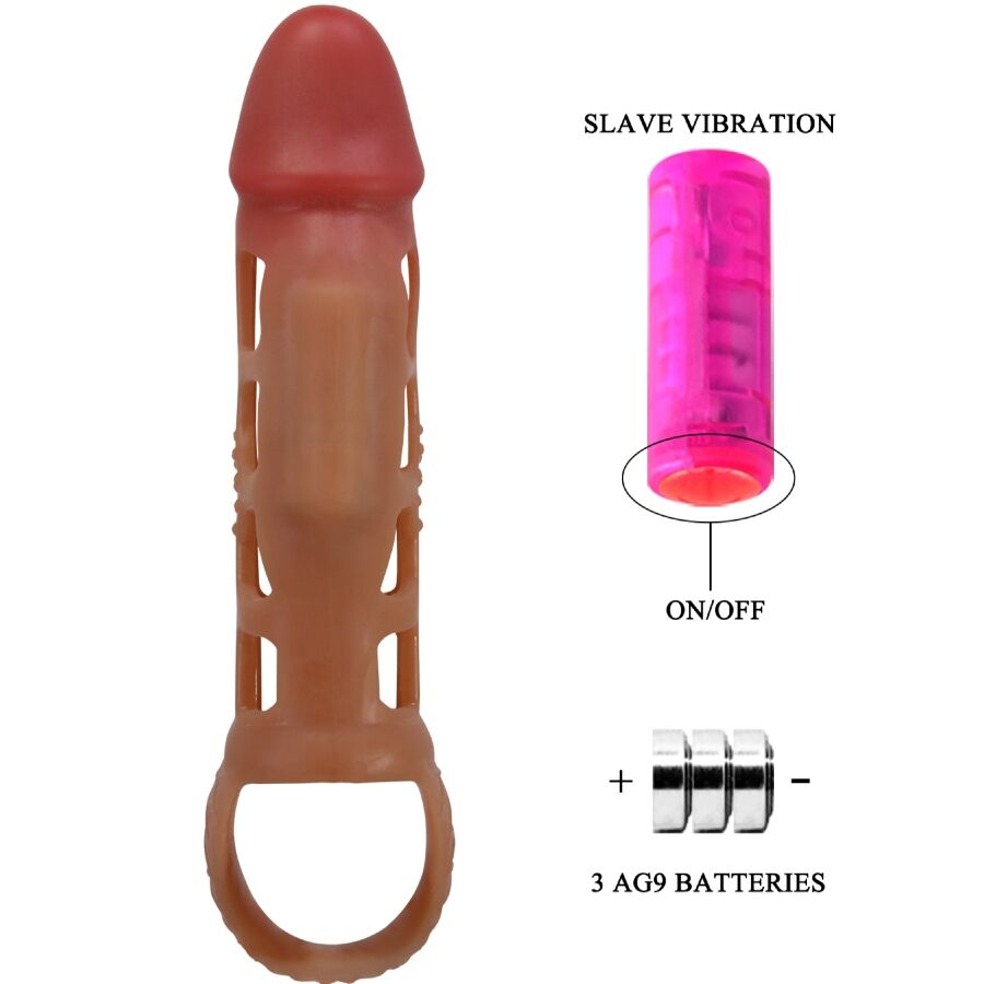PRETTY LOVE - PRESTON VIBRANTE GUAINA PER PENE 18 CM – Copri pene con estensione – foto 8
