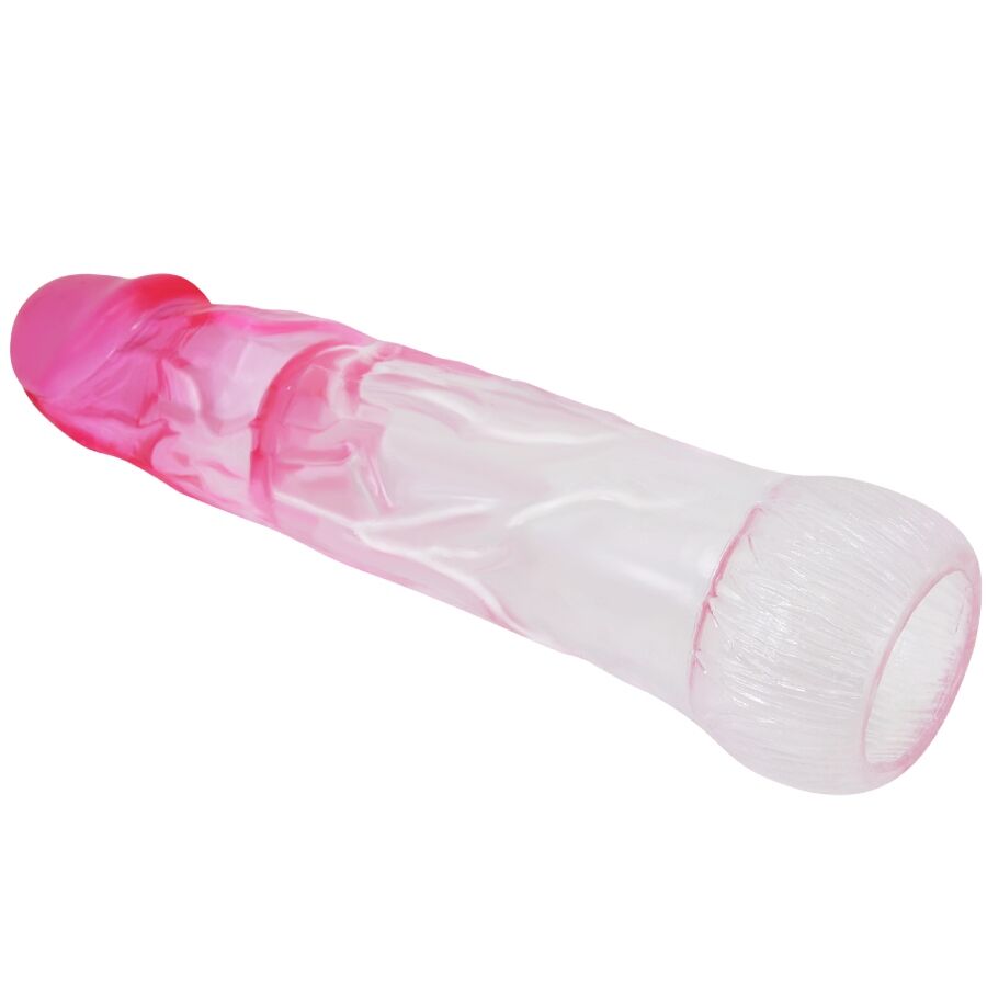 PRETTY LOVE - NERON REALISTICO 6 CM GUAINA DI ALLARGAMENTO PER PENE ROSA – Copri pene con estensione – foto 3