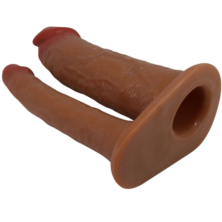 PRETTY LOVE - YAIRON DOPPIO GUAINA PER PENE CON ESTENSIONE 4 CM MULATTO – Copri pene con estensione – foto 3