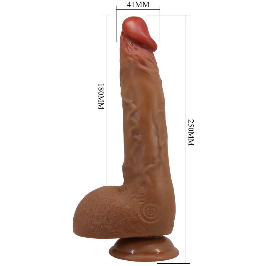 BAILE - BEAUTIFUL WILKS 5 IMPOSTAZIONI VIBRATORE REALISTICO 25 CM MULATO – Vibratori HI-TECH – foto 3