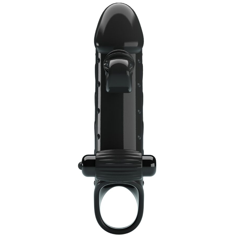 ROMANCE - GUAINA PER PENE VIBRANTE NERA – Copri pene con estensione – foto 3