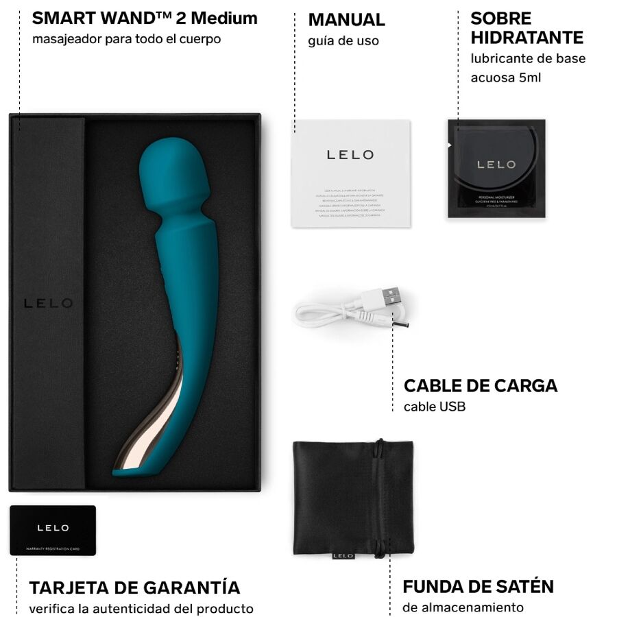 LELO - MASSAGGIATORE SMART MEDIUM WAND 2 AQUA – Massaggiatrici – foto 4