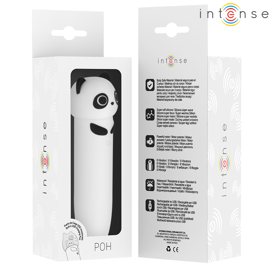INTENSE - POH PANDA VIBRANTE BULLET RICARICABILE USB 10 X 2,2 CM – Proiettili vibranti – foto 7