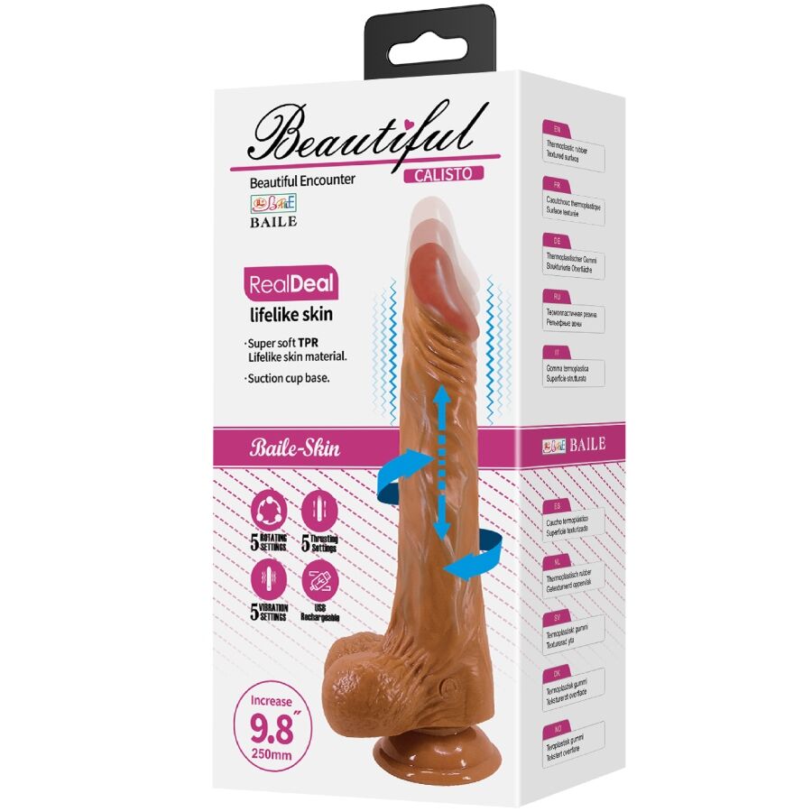 BAILE - CALISTO DILDO REALISTICO 24 CM CARNE – Vibratori realistici – foto 10