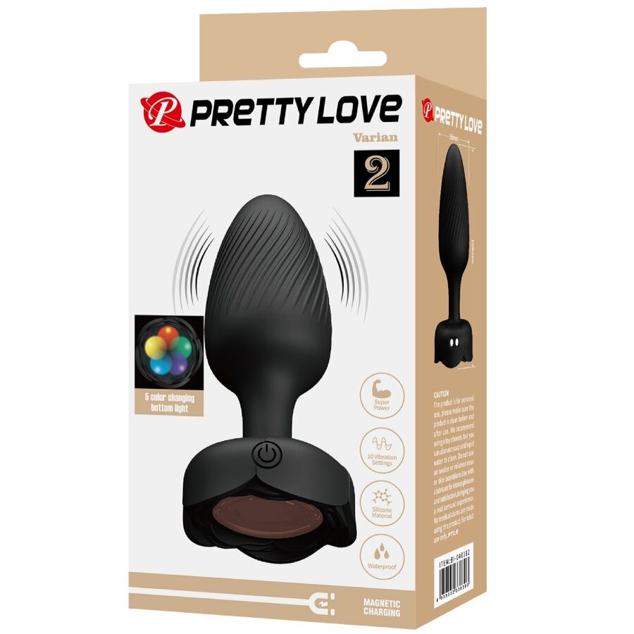 PRETTY LOVE - VARIAN PLUG ANALE CON LUCE LED NERO 10,8 CM – Tappi anali – foto 9