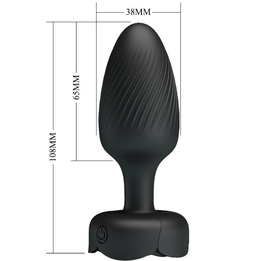 PRETTY LOVE - VARIAN PLUG ANALE CON LUCE LED NERO 10,8 CM – Tappi anali – foto 6
