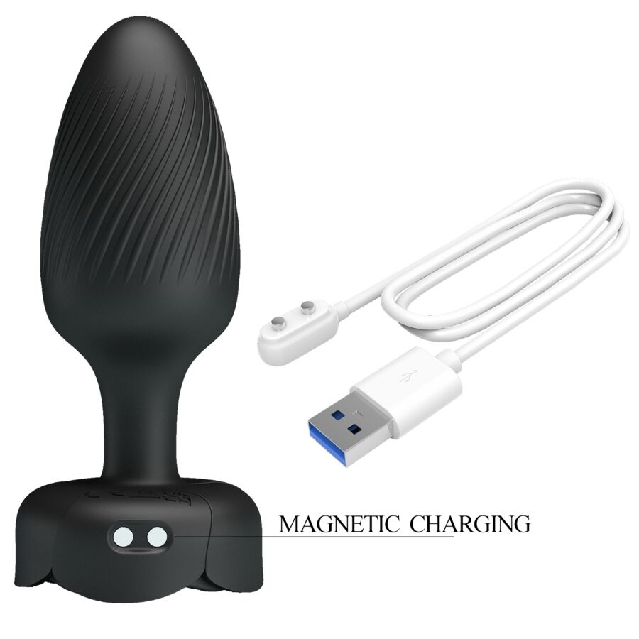 PRETTY LOVE - VARIAN PLUG ANALE CON LUCE LED NERO 10,8 CM – Tappi anali – foto 7