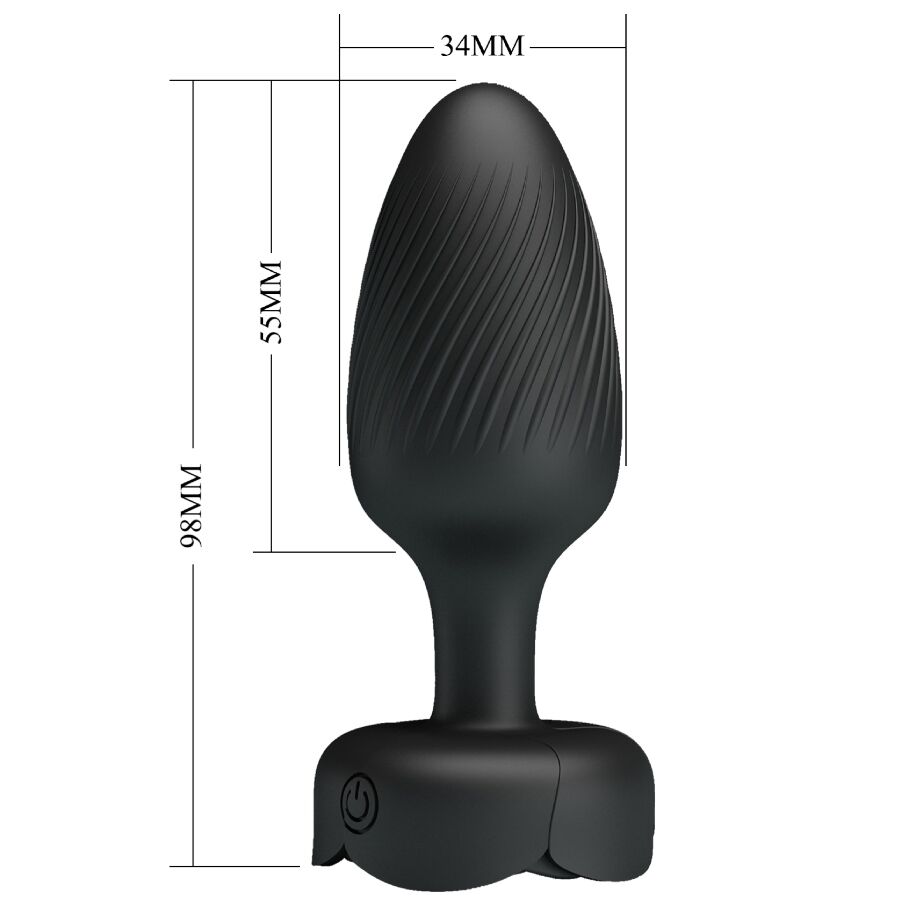 PRETTY LOVE - OSBORN PLUG ANALE CON LUCE LED NERO 9,8 CM – Tappi anali – foto 6