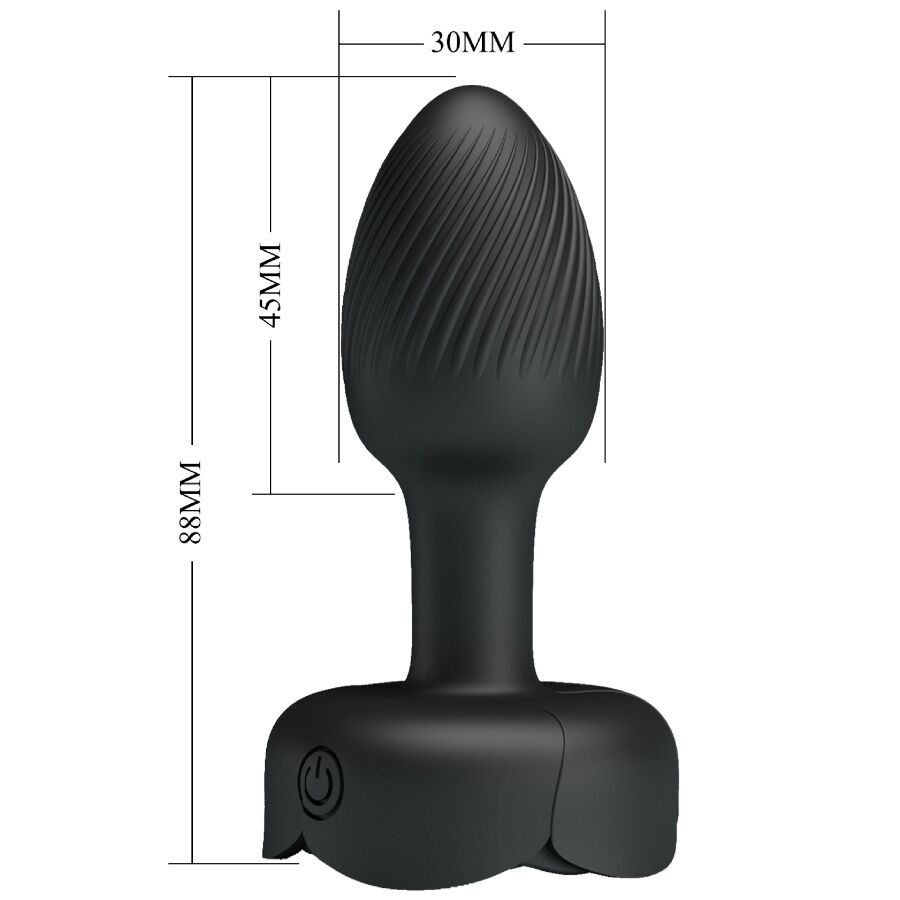 PRETTY LOVE - PLUG ANALE OLMAN CON LUCE LED NERO 8,8 CM – Tappi anali – foto 6