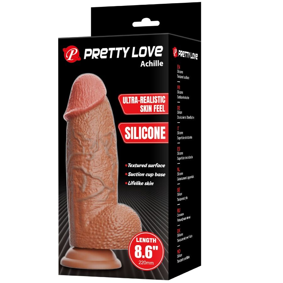 PRETTY LOVE - ACHILLE DILDO ULTRA REALISTICO 22 CM – Peni realistici – foto 8