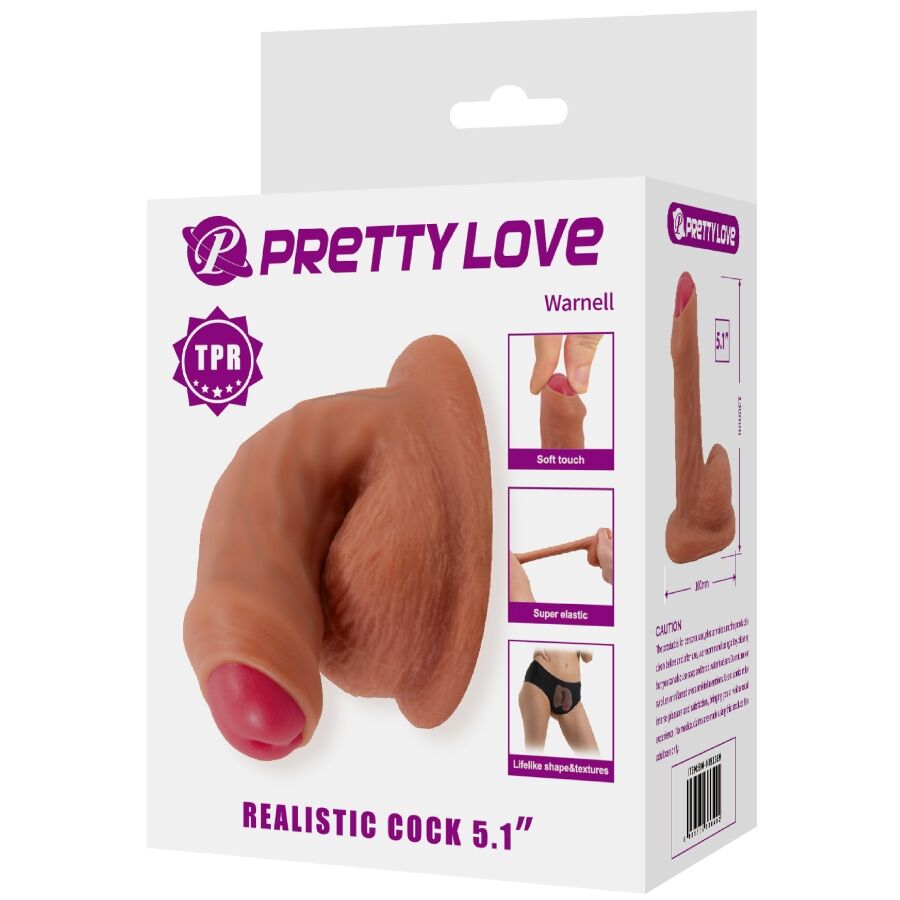 PRETTY LOVE - WARNELL DILDO ULTRA REALISTICO ED ELASTICO 9,5 CM MULATO – Peni realistici – foto 10