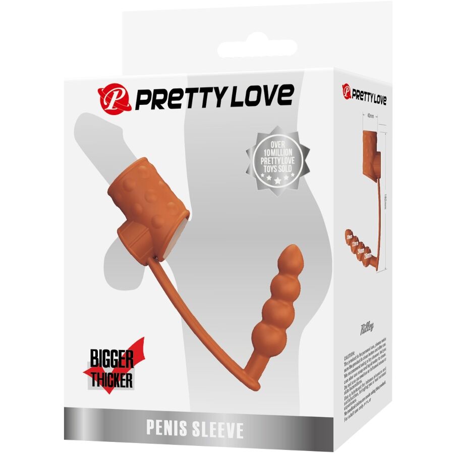 PRETTY LOVE - GUAINA PER PENE CON TAPPO ANALE NATURALE – Manicotti per pene senza estensione – foto 7