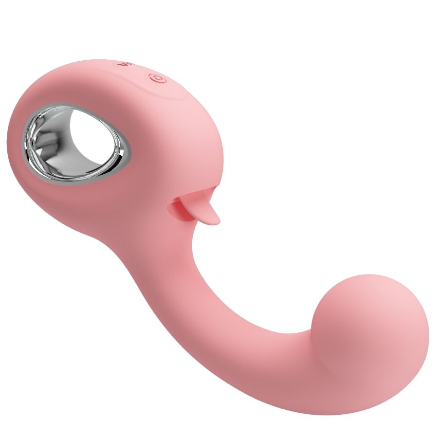 PRETTY LOVE - ERYNNYES VIBRATORE PUNTO G + STIMOLATORE CLITORIDEO 10 VIBRAZIONI ROSA – Vibratori HI-TECH – foto 4